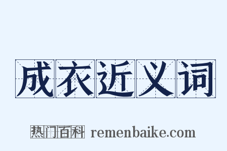 成衣近义词是什么意思的图片